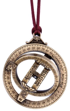 Miniaturowy zegar słoneczny -  pierścienie astronomiczne - H90 (NMT-223819)