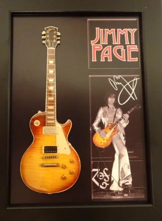 Mini gitara w stylu Jimmy Page w ramce FMG-012 (NMT-321490)