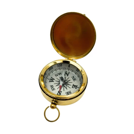 Mosiężny kompas z zamykaną pokrywą – idealny na prezent - NC1591 (NMT-229040)