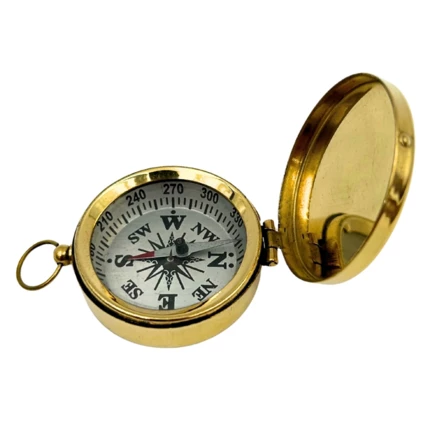 Mosiężny kompas z zamykaną pokrywą – idealny na prezent - NC1591 (NMT-229040)