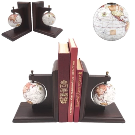 Podpórki do Książek Globusy – Bookend - Elegancka Dekoracja Retro - NC2677C (NMT-224533)