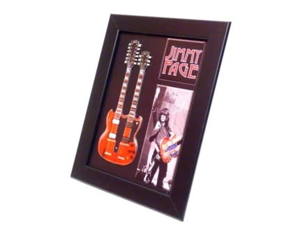 Mini gitara w stylu Jimmy Page double neck w ramce FMG-011 (NMT-321483)