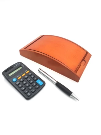 Długopis i kalkulator w pudełku drewnianym G133H (NMT-227732)