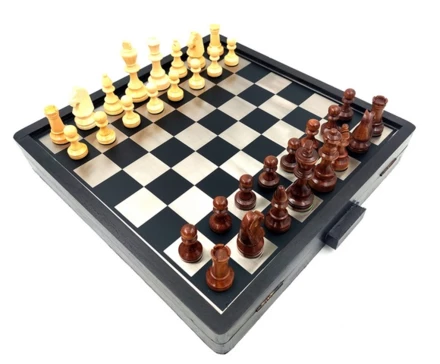 Szachy Drewniano-Metalowe 33x33cm - G334B (NMT-227749)