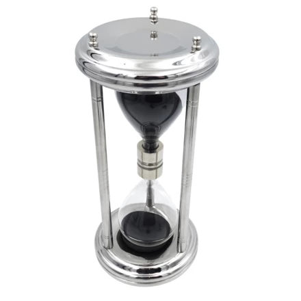 Duża Srebrna Klepsydra 10 min -  Dekoracja Biurka - MX 3015 (NMT-227961)