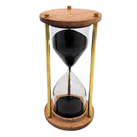 Klepsydra Mosiężno-Drewniana – 5 minut – Elegancka dekoracja retro – NC3012V (NMT-228067)