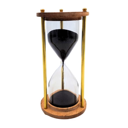 Klepsydra Mosiężno-Drewniana – 5 minut – Elegancka dekoracja retro – NC3012V (NMT-228067)