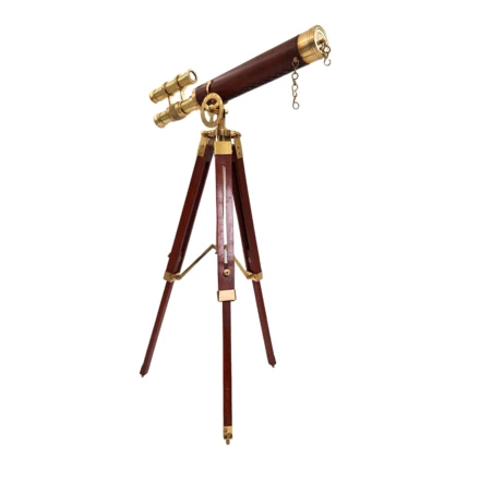 Duża mosiężna luneta na trójnogu - Wysokość maksymalna 57 cm - TDBL (NMT-229811)
