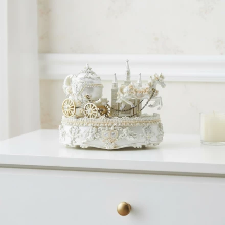 Pozytywka Bryczka Ślubna Dekoracja Prezent dla Nowożeńców – 14279 (NMT-142795)