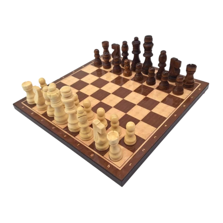 Klasyczne Szachy drewniane - 27 x 27 cm – 1050743 (NMT-050743)