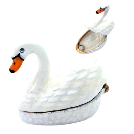 Wyjątkowe, metalowe pudełeczko prezentowe – Łabędź - B0736-02 (NMT-320912)