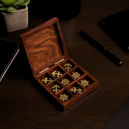 Kółko i Krzyżyk Drewniane Marynistyczne – Prezent dla Żeglarza - SE-2546 (NMT-320431)