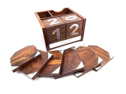 Drewniany kalendarz wieczysty - CAL-1894 (NMT-320479)