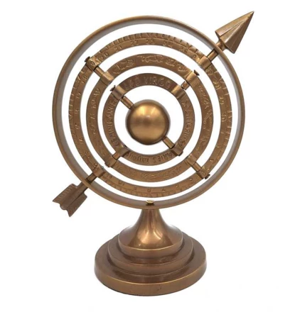 Aluminiowe astrolabium sferyczne strzałkowe - wysokość 30cm - NI9114A (NMT-320264)