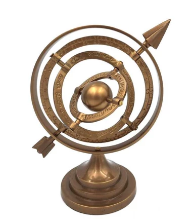 Aluminiowe astrolabium sferyczne strzałkowe - wysokość 30cm - NI9114A (NMT-320264)