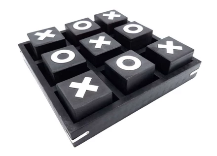 Duże Kółko i Krzyżyk Drewniane 24x24cm - Elegancka Gra Strategiczna - G1079/B (NMT-320578)