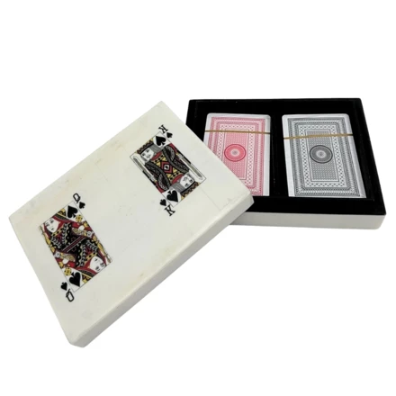 Dwie Talie Kart w Pudełku z Żywicy - Elegancki Prezent dla Gracza - G1220A (NMT-320615)