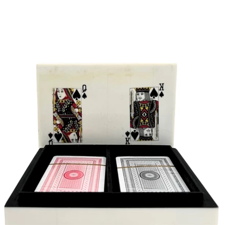 Dwie Talie Kart w Pudełku z Żywicy - Elegancki Prezent dla Gracza - G1220A (NMT-320615)