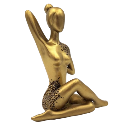 Yoga - złota figurka dekoracyjna – prezent dla miłośnika yogi - 42721Y2 (NMT-321285)