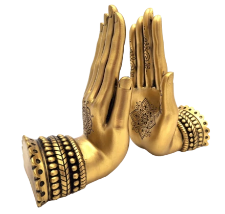 Złoty Bookend - Dłonie - 43801FJHH (NMT-321308)