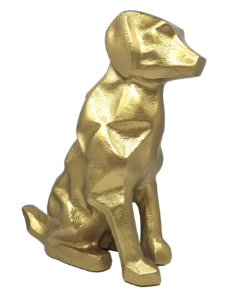 Złota Figurka Dekoracyjna Pies - DOG2 (NMT-321629)
