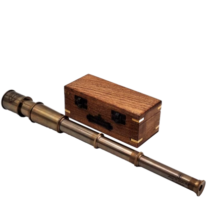 Luneta mosiężna w pudełku drewnianym - 35609ZS (NMT-321889)