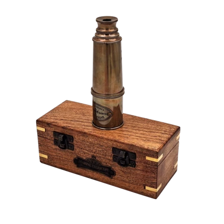 Luneta mosiężna w pudełku drewnianym - 35609ZS (NMT-321889)