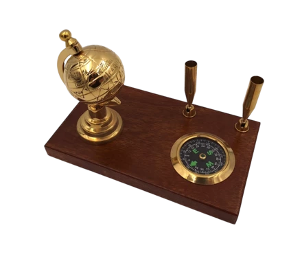 Zestaw dekoracyjny na biurko: globus, kompas, uchwyty na długopisy - NC2144EZS (NMT-321896)