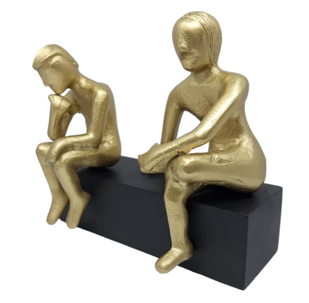 Bliźnięta - złota figurka dekoracyjna - GEM2 (NMT-321988)