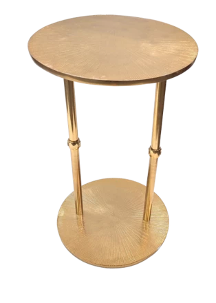 Stolik Metalowy Złoty Okrągły - Dekoracja glamour – 1051A (NMT-322015)