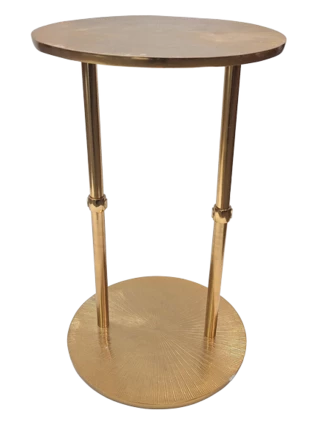 Stolik Metalowy Złoty Okrągły - Dekoracja glamour – 1051A (NMT-322015)