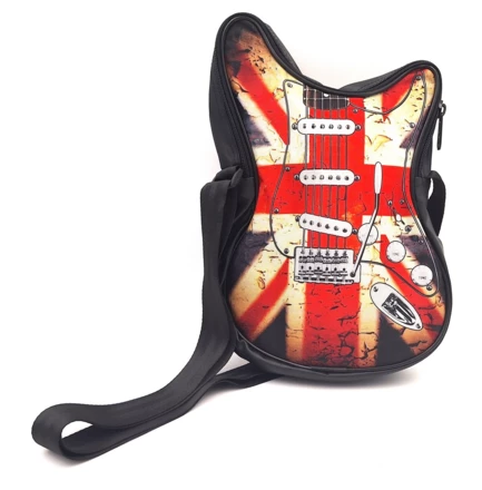Torba na ramię w kształcie gitary – flaga brytyjska – Prezent dla fana muzyki - RBG-008 (NMT-020083)