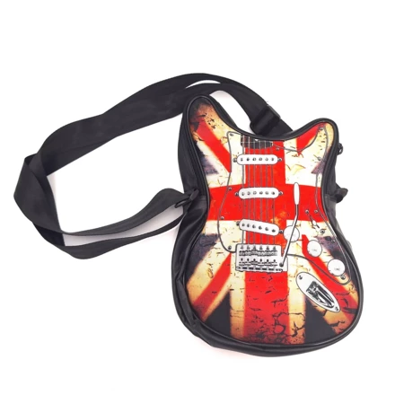 Torba na ramię w kształcie gitary – flaga brytyjska – Prezent dla fana muzyki - RBG-008 (NMT-020083)
