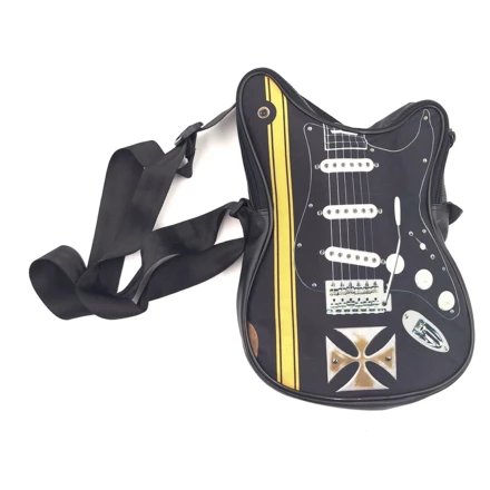 Torba na ramię w kształcie gitary z krzyżem maltańskim – Prezent dla gitarzysty - RBG-005 (NMT-020052)