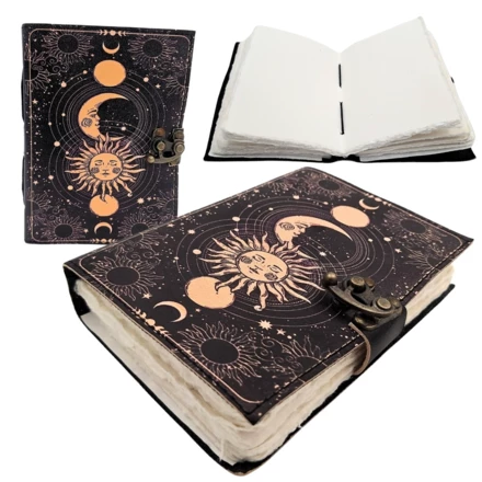 Notes Skórzany Słońce i Księżyc Ozdobny 200 stron - AH07 (NMT-322213)