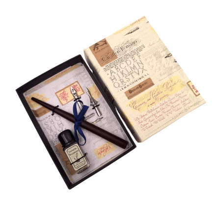 Zestaw do kaligrafii - pióro z dwiema stalówkami + kałamarz - 5422 (NMT-322282)
