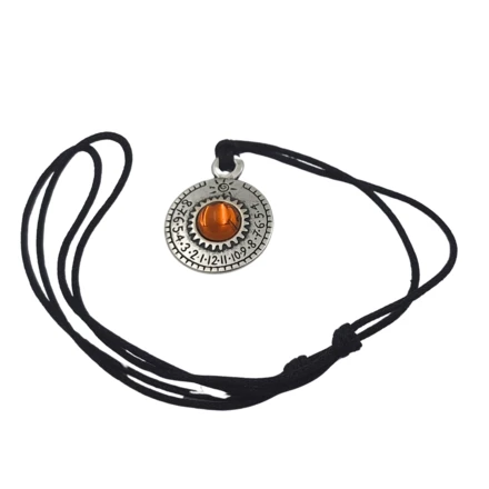 Naszyjnik Zegarek Słoneczny - Saturn – Posrebrzany Zamak + Czeski kryształ – SAT26 (NMT-322459)