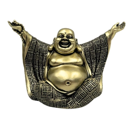 Figurka Buddy – Radosny Budda – Złota Dekoracja - 4406FJH (NMT-322367)