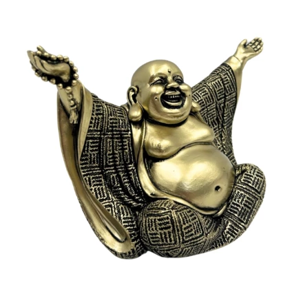 Figurka Buddy – Radosny Budda – Złota Dekoracja - 4406FJH (NMT-322367)