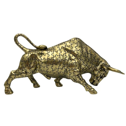 Byk - Figurka Dekoracyjna Złota - Symbol symbol siły i bogactwa - 43111Y1 (NMT-322374)