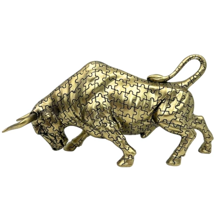 Byk - Figurka Dekoracyjna Złota - Symbol symbol siły i bogactwa - 43111Y1 (NMT-322374)