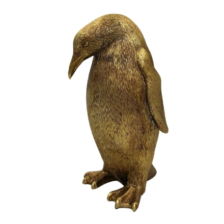 Figurka dekoracyjna Złoty Pingwin Wysokość 20,5 cm – 3989FJZ (NMT-322398)