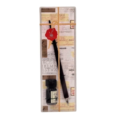 Zestaw do kaligrafii - Pióro ze stalówką + tusz – 708 (NMT-322688)