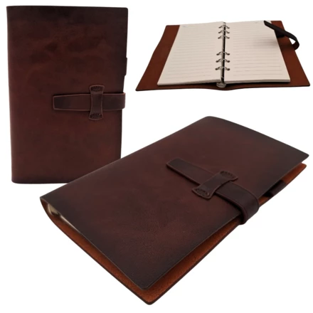 Elegancki Notes Skórzany A6 Retro Vintage z Zamknięciem – Pamiętnik – EE3 (NMT-323029)