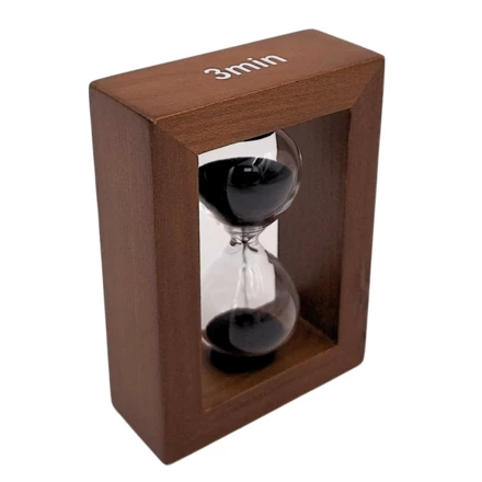 Klepsydra Piaskowa 3 Minuty w Drewnianej Ramie - Elegancka Dekoracja – M123 (NMT-323197)