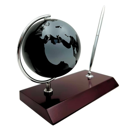 Elegancki Zestaw Dekoracyjny na Biurko Globus Stojak na Długopis - Prezent dla Szefa – WBK (NMT-323258)