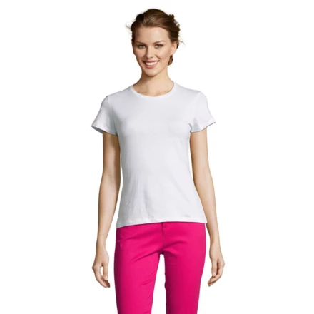 MISS Damski T-SHIRT 150g - MISS (NMO-S11386-WH-L)