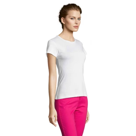 MISS Damski T-SHIRT 150g - MISS (NMO-S11386-WH-L)