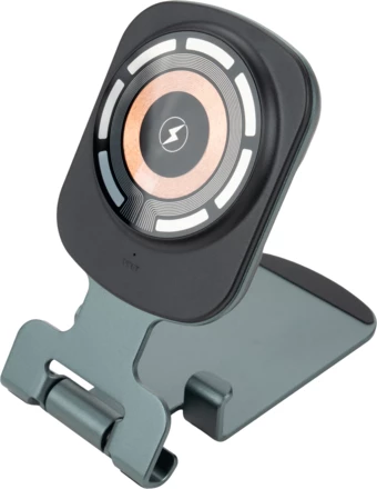 Ładowarka indukcyjna z uchwytem do telefonu - ciemnoszary - (NEG-EG0619-77)