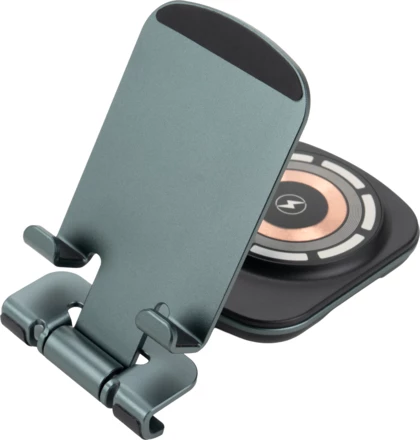 Ładowarka indukcyjna z uchwytem do telefonu - ciemnoszary - (NMC-EG0619-77)